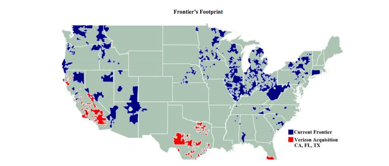 Frontier Network Area Map