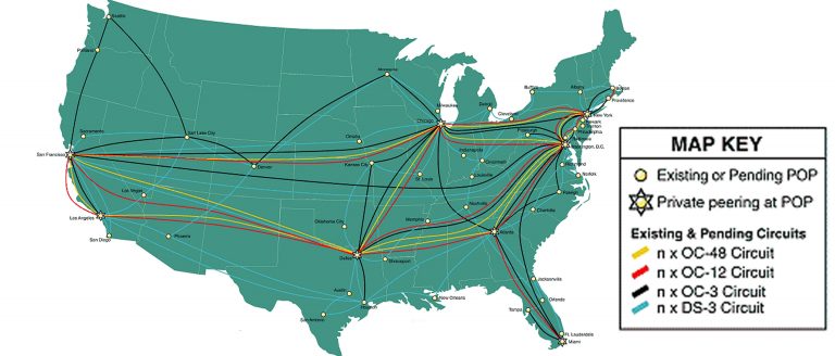 Intermedia Network Area Map